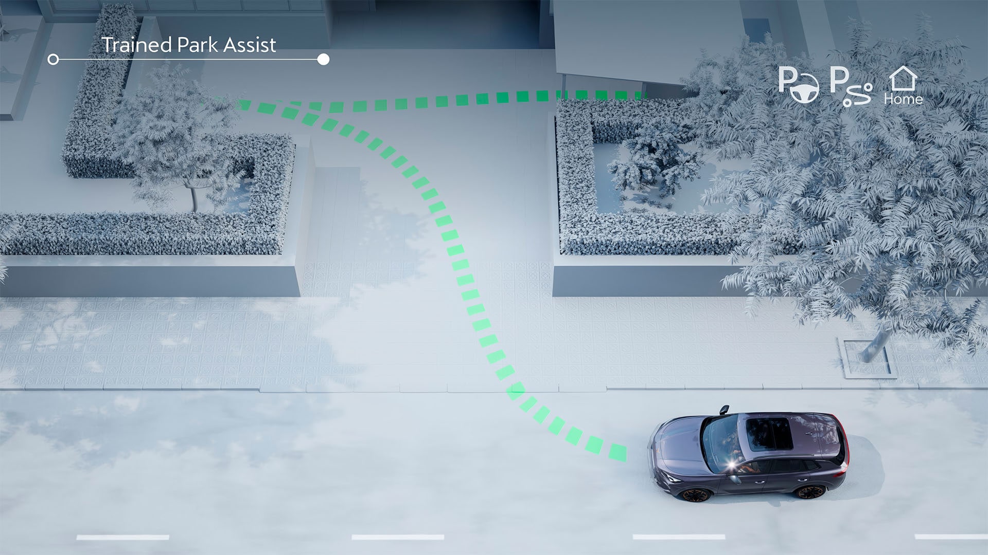 CUPRA Terramarin älykäs pysäköintiavustin ja ohjelmoitu pysäköintiavustin, jotka esittelevät edistykselliset kuljettajaa avustavat järjestelmät puoliautonomiseen ajamiseen ja pysäköintiin.