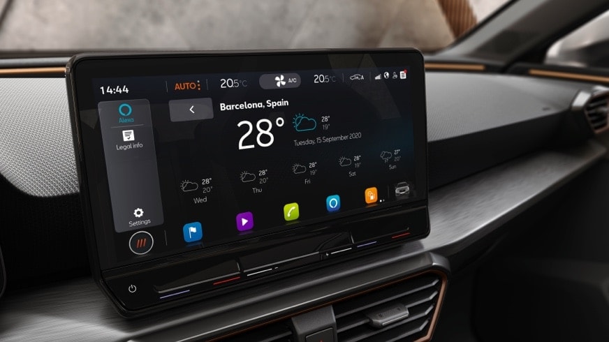 cupra connect infotainment-näytöllä